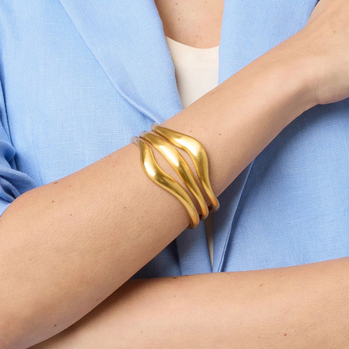 Wave Cuff- Gold