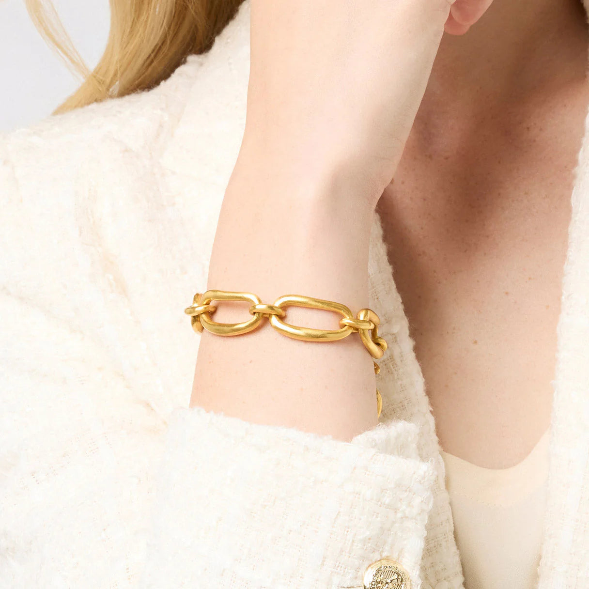 Wave Link Bracelet- Gold