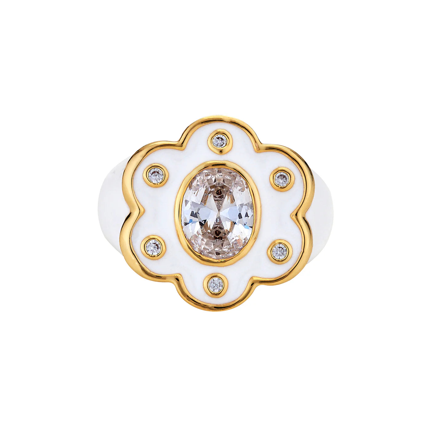 Willow Dahlia Ring - Ivory
