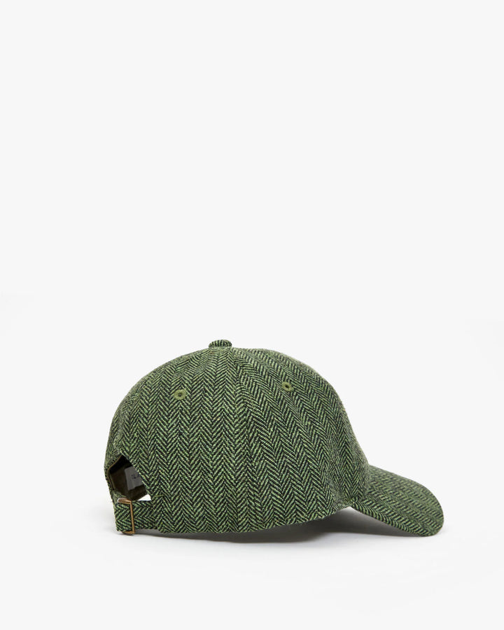 Wool Baseball Hat - Green/Black Embroidered Petit Ciao