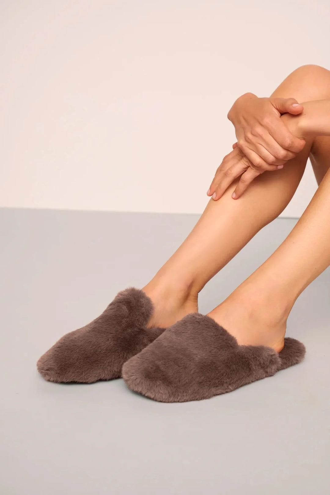 Plush Mule Slipper - Toffee