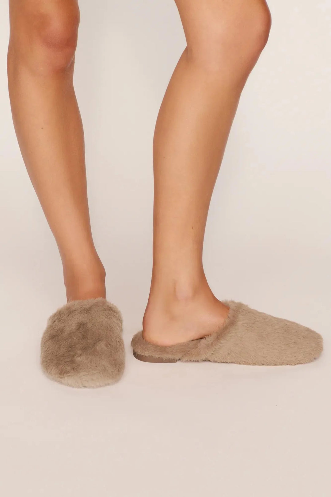 Plush Mule Slipper - Toffee
