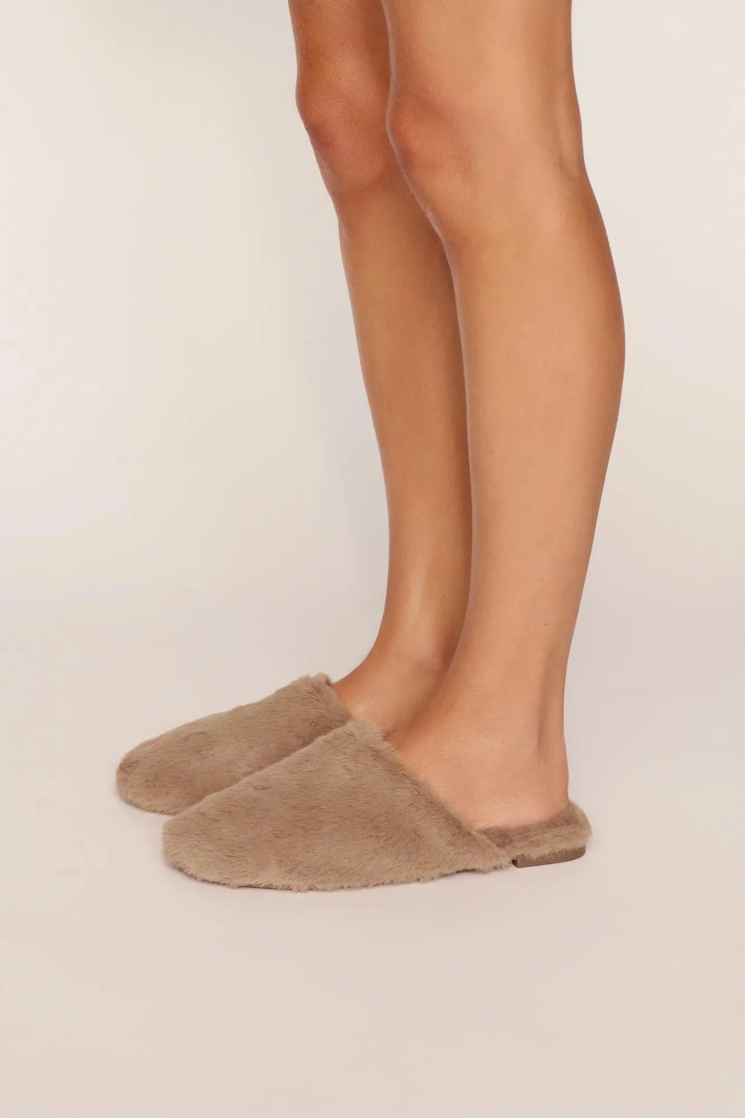 Plush Mule Slipper - Toffee