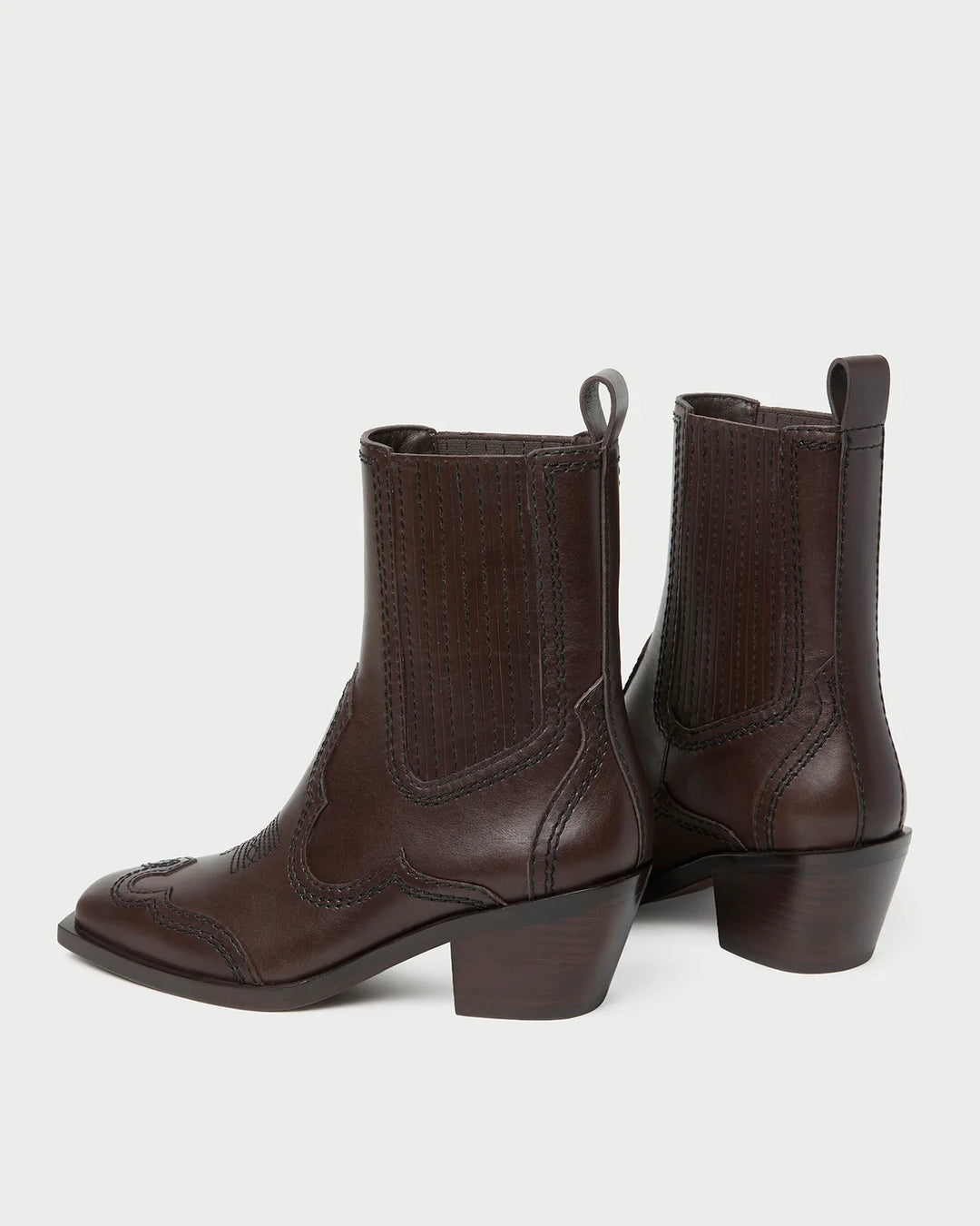 Agnes Western Bootie - Brown