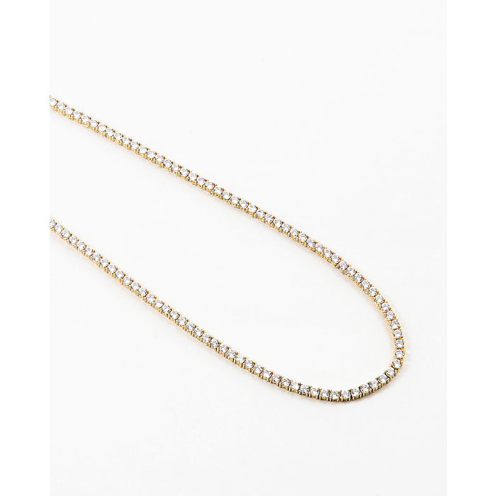 3mm Gold Tennis Necklace