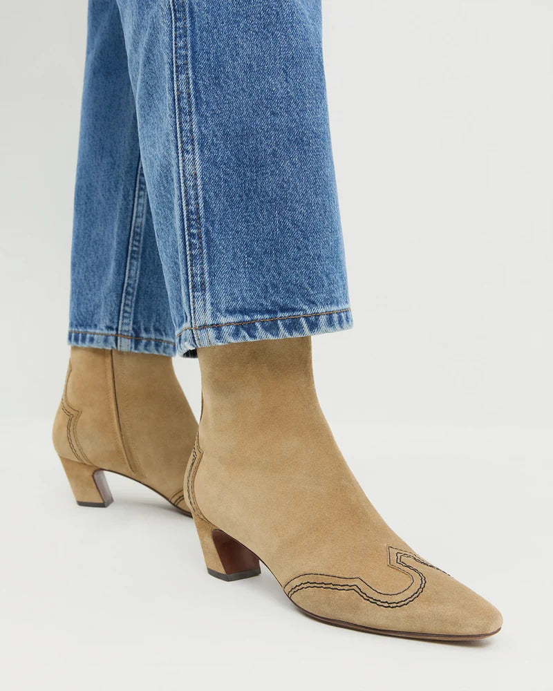 Aspen Suede Ankle Boot - Sand