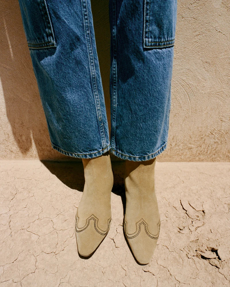 Aspen Suede Ankle Boot - Sand