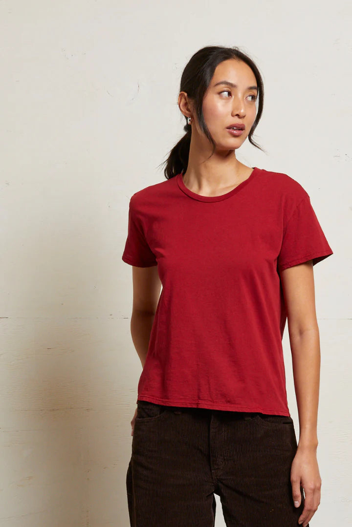 Harley Cotton Boxy Crew Tee - Maple