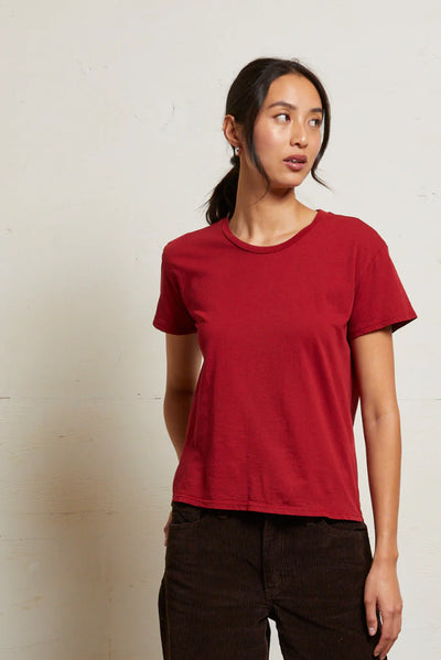 Harley Cotton Boxy Crew Tee - Maple