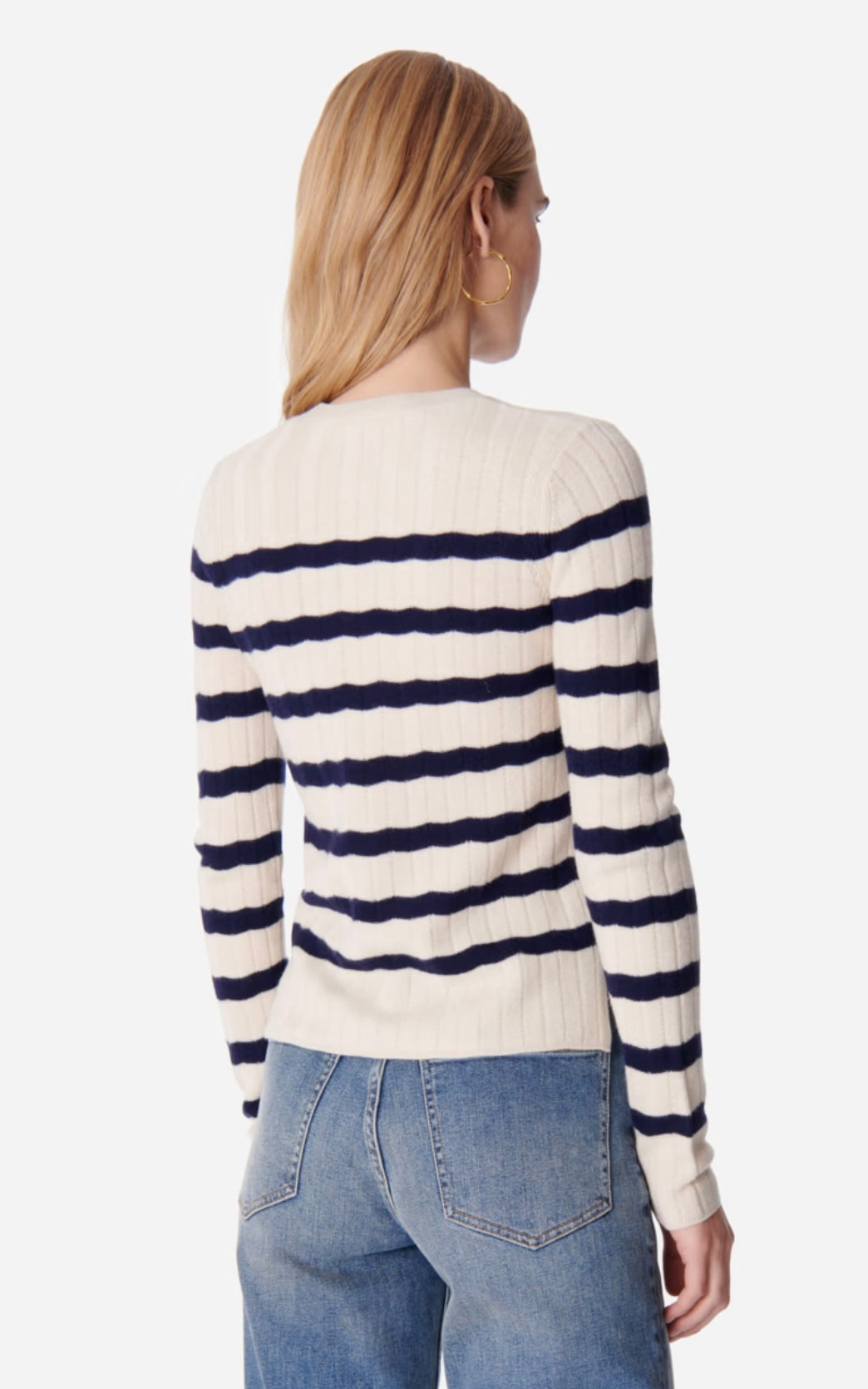 Estelle Sweater - Ecru/Navy