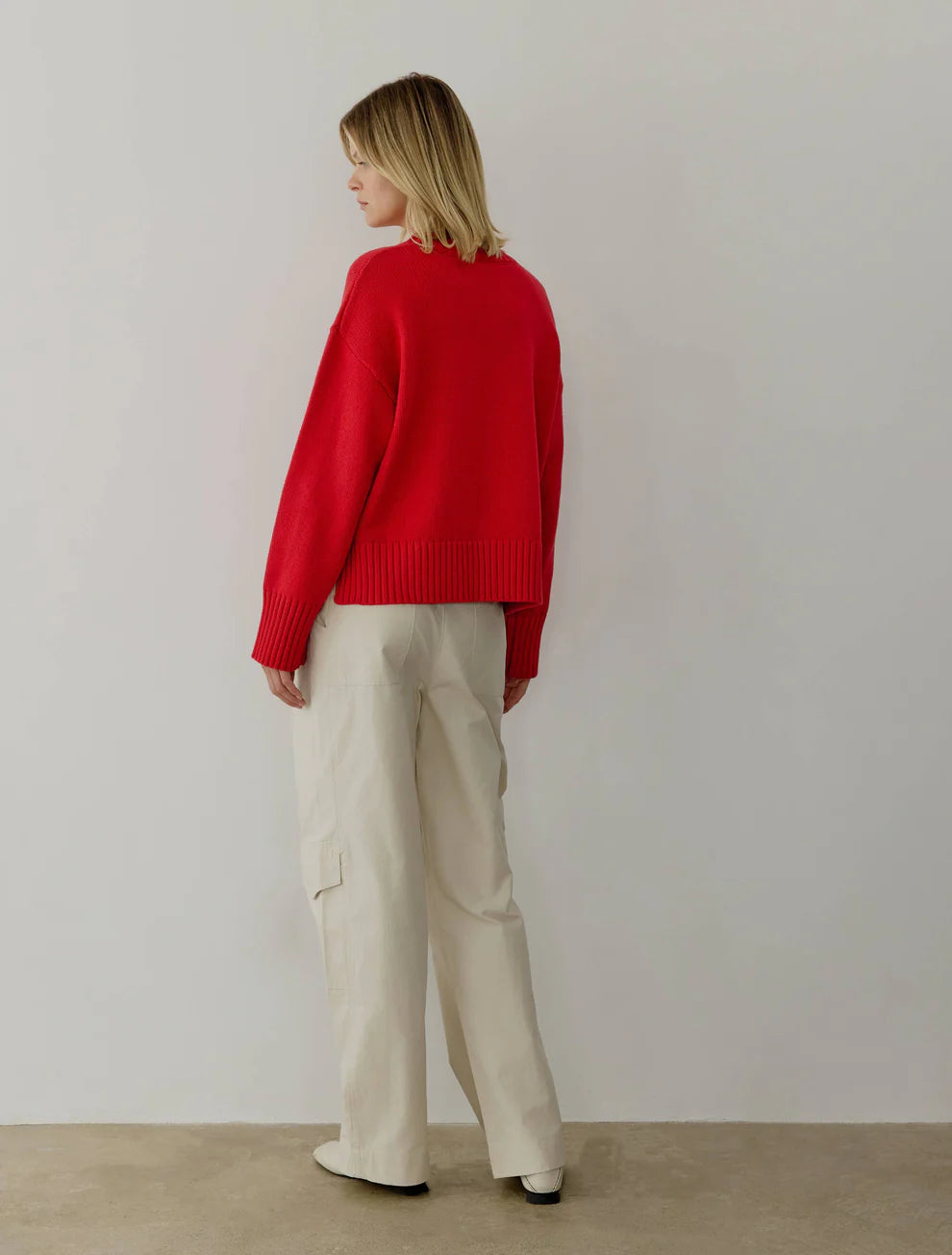 The Asher Sweater - Cherry Red