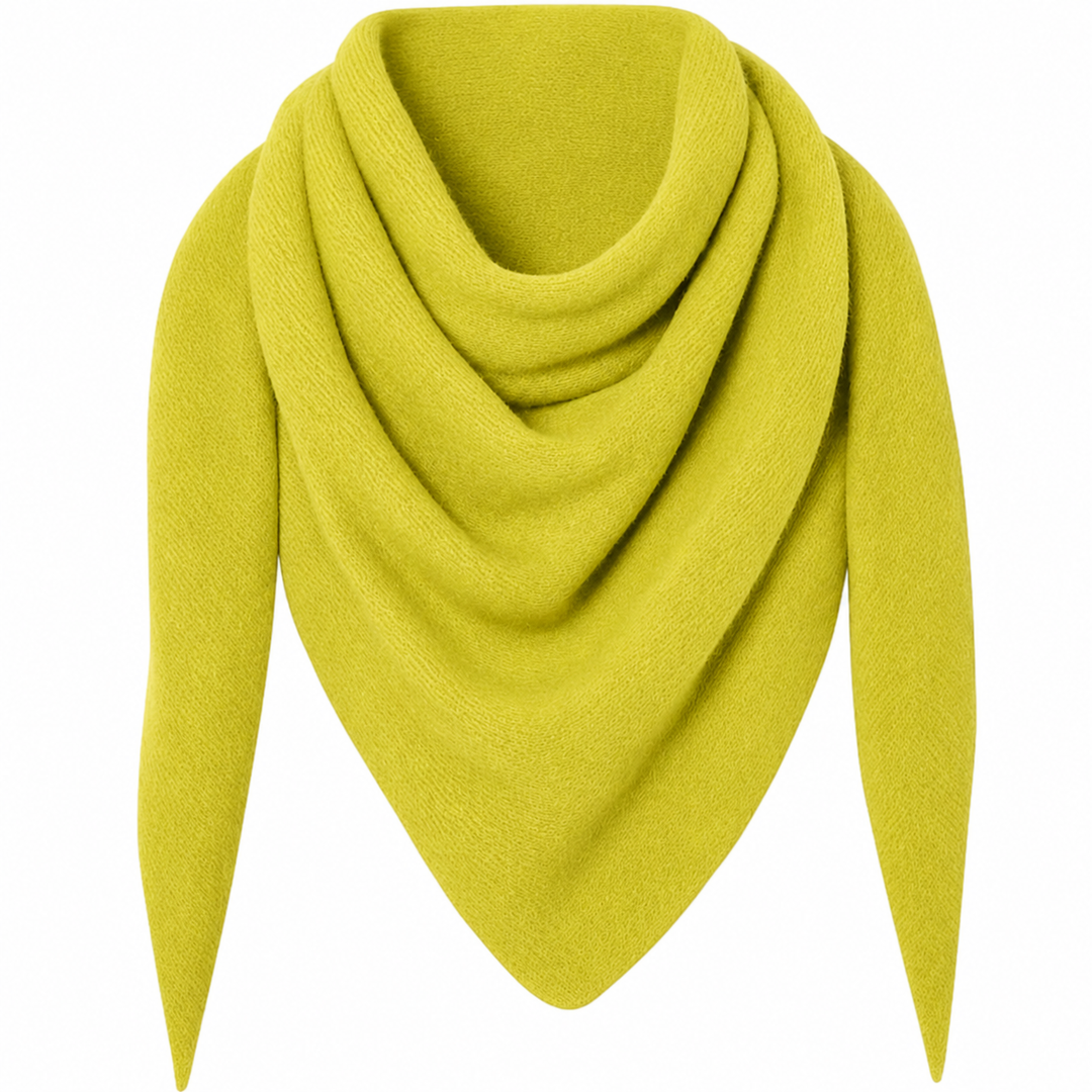 Cashmere Blend Triangle Scarf- Green Oasis