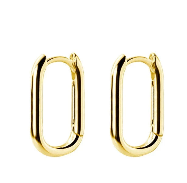 Large Oval Earrings - Gold