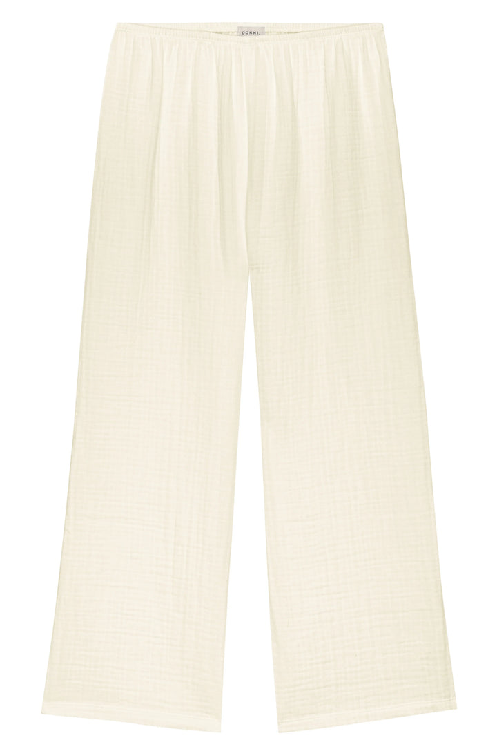The Bubble Crop Simple Pant - Creme