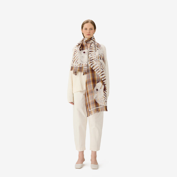 Scarf 70 - Beige Plaid