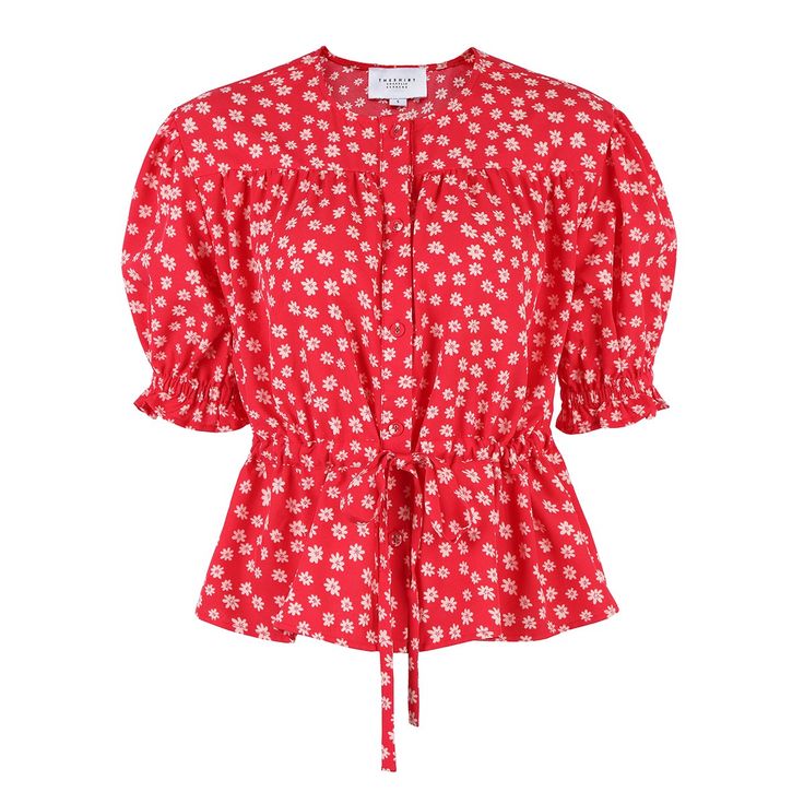 The Kayla Shirt - Red Floral