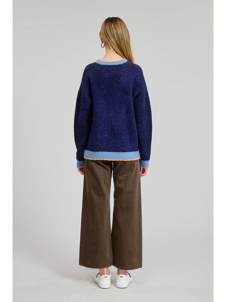 Prairie Ride Sweater Pullover - Navy