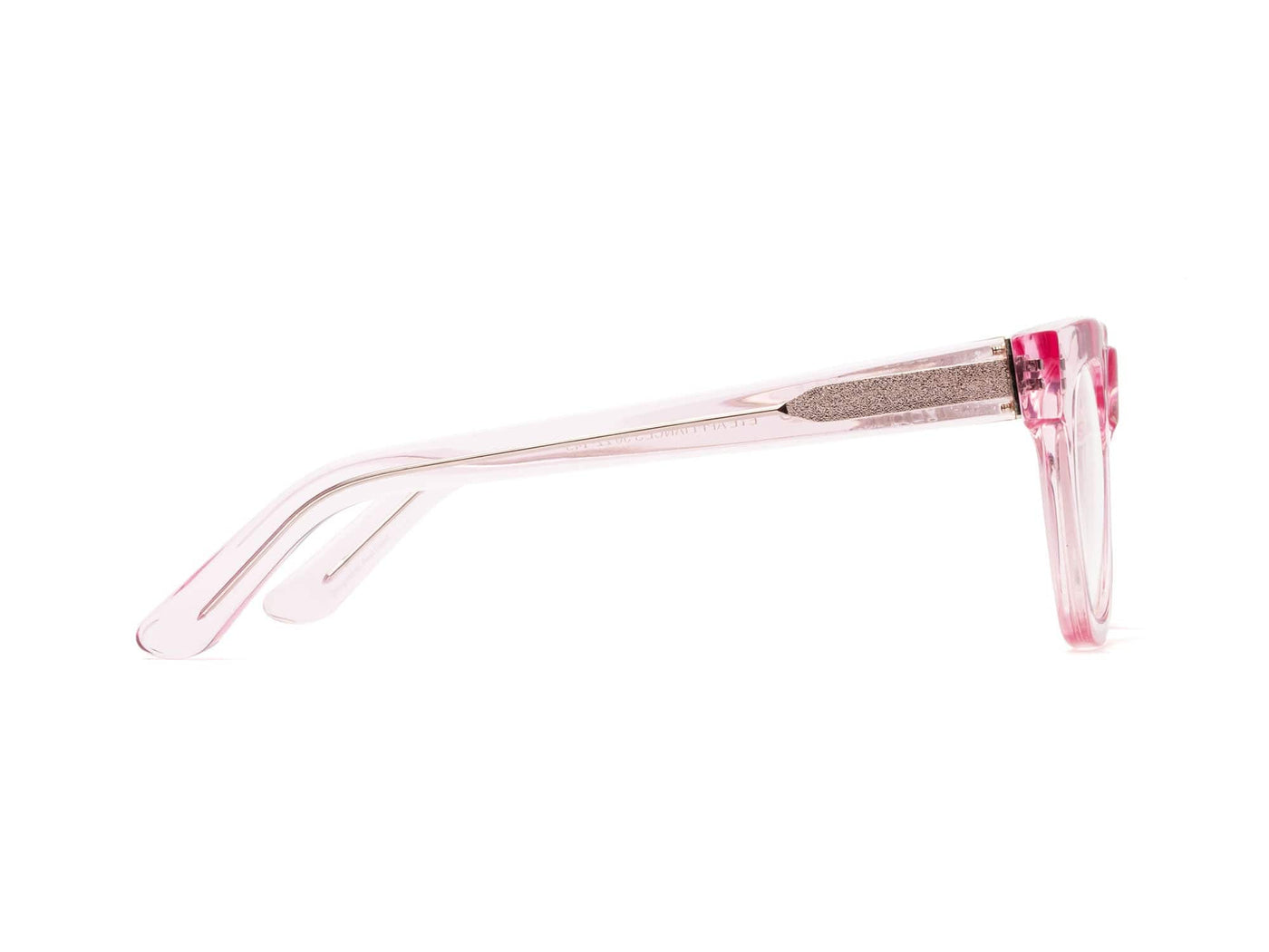 D28 Reading Glasses - Polished Clear Pink