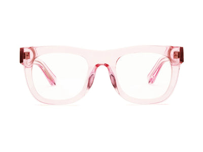 D28 Reading Glasses - Polished Clear Pink