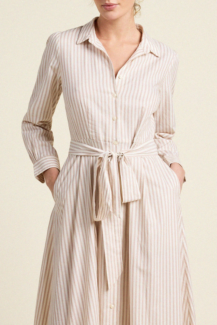 Emmelie Dress - Carmel Stripe