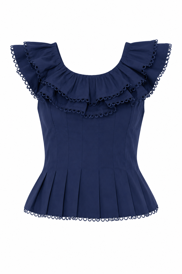 Athena Top- Tisbury Navy