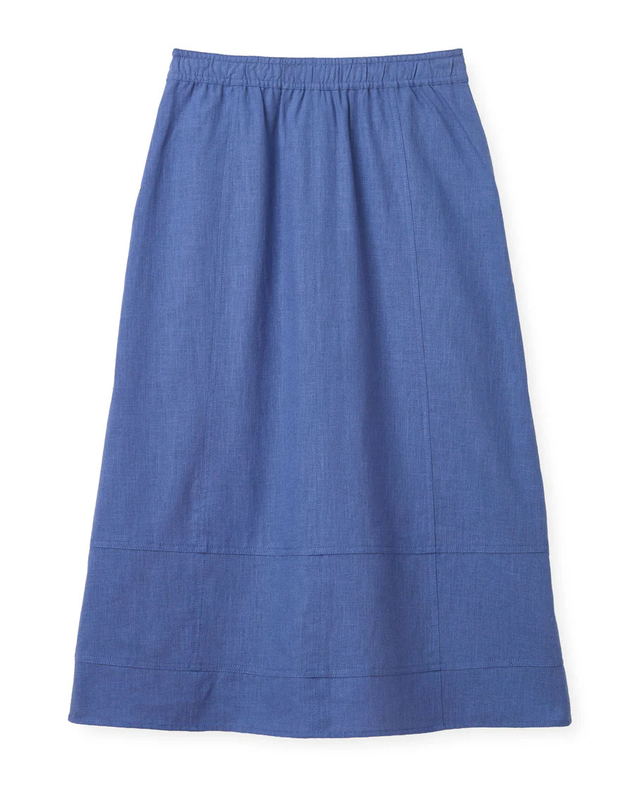 Alice Button Skirt - Coastal Indigo