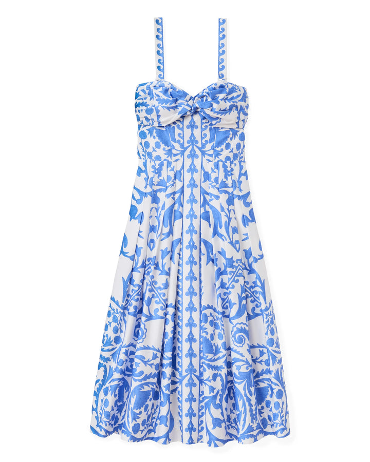 Ingrid Dress - Faraway Print-Provence Blue