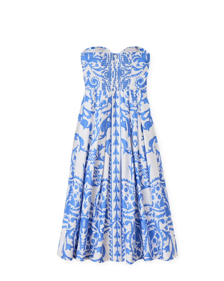 Ingrid Dress - Faraway Print-Provence Blue