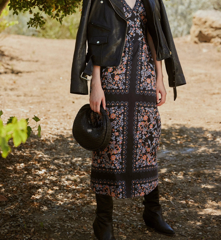 Constance Ankle Dress - Dark La Ramos