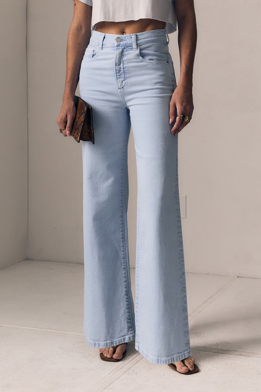 Column Jean High Rise - Powder Blue