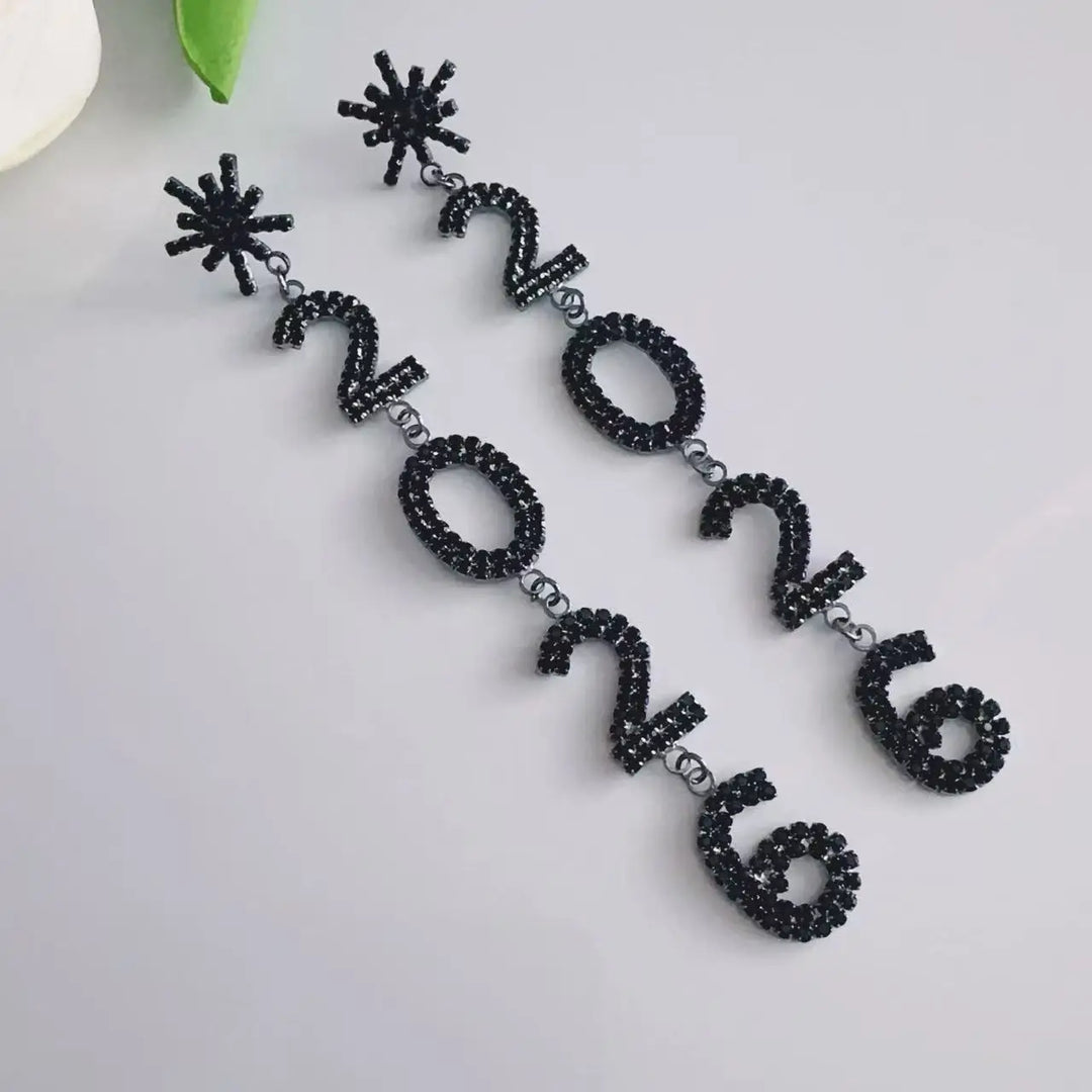 2026 Statement Earrings - Black