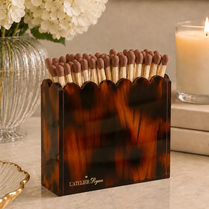 Acrylic Match Holder - Tortoiseshell