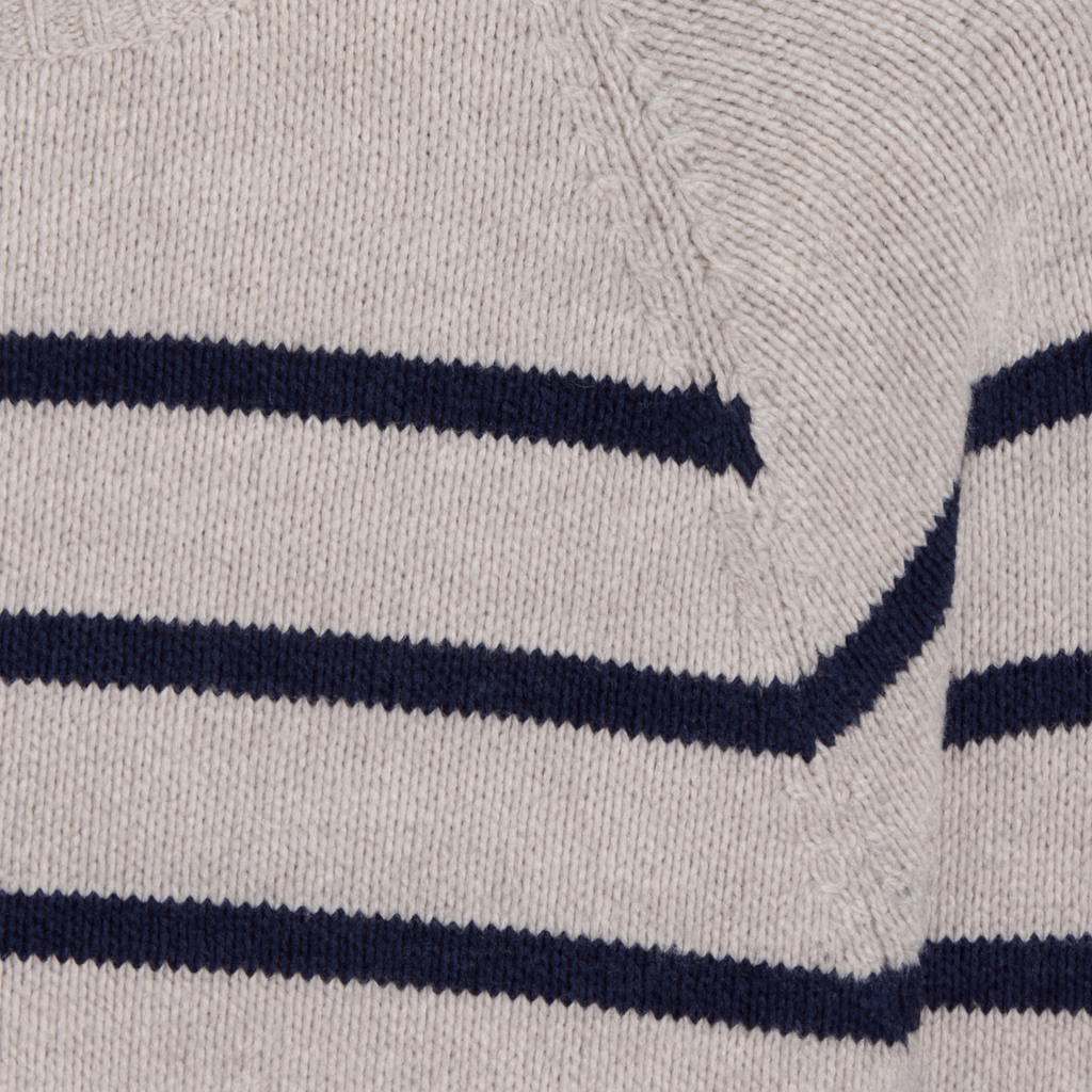 Kelly Striped Pullover- Foggy