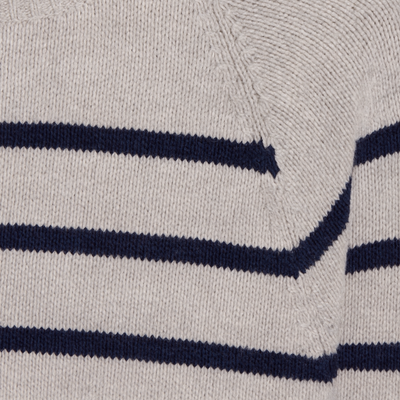 Kelly Striped Pullover- Foggy