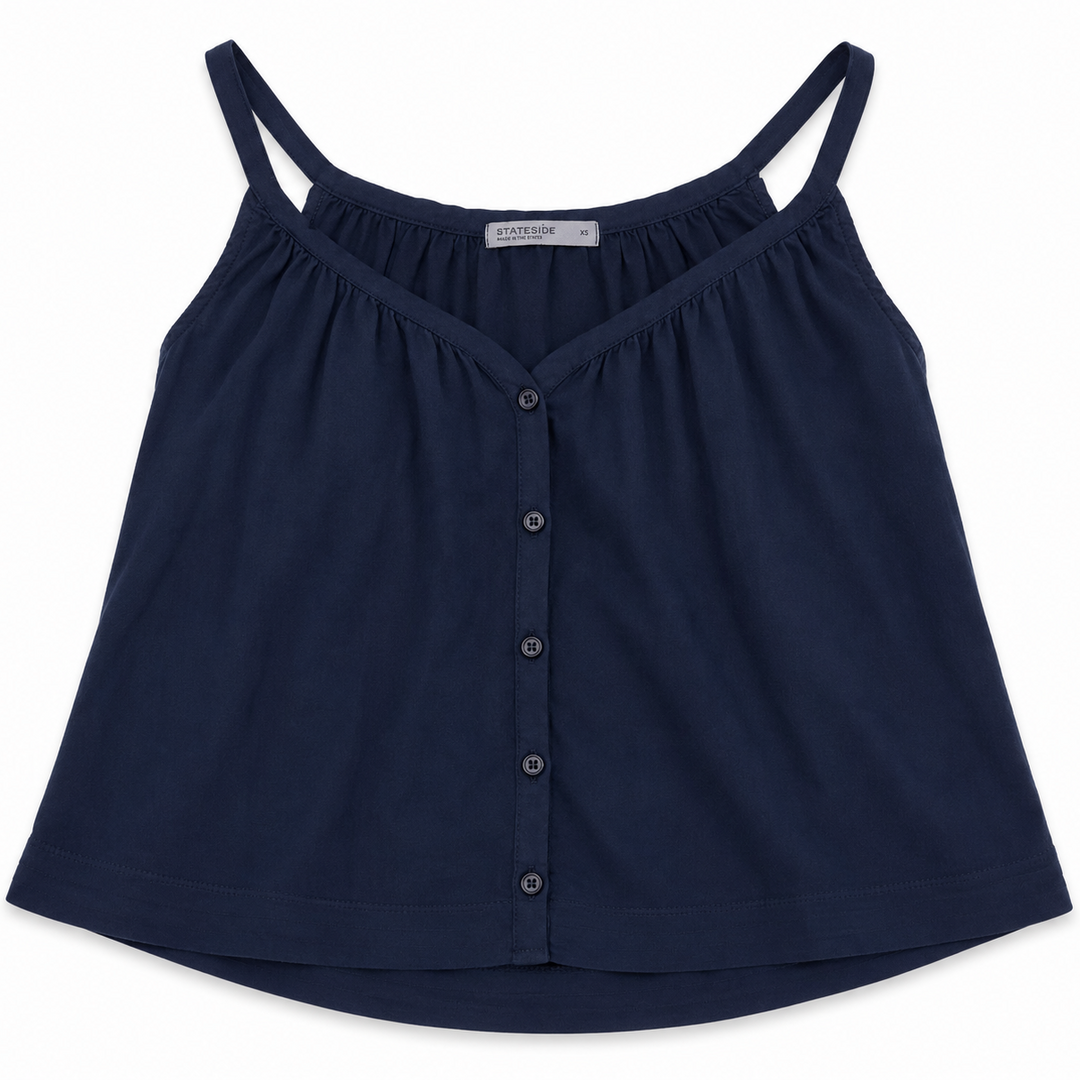 Wildflower Buttoned Cami - Navy