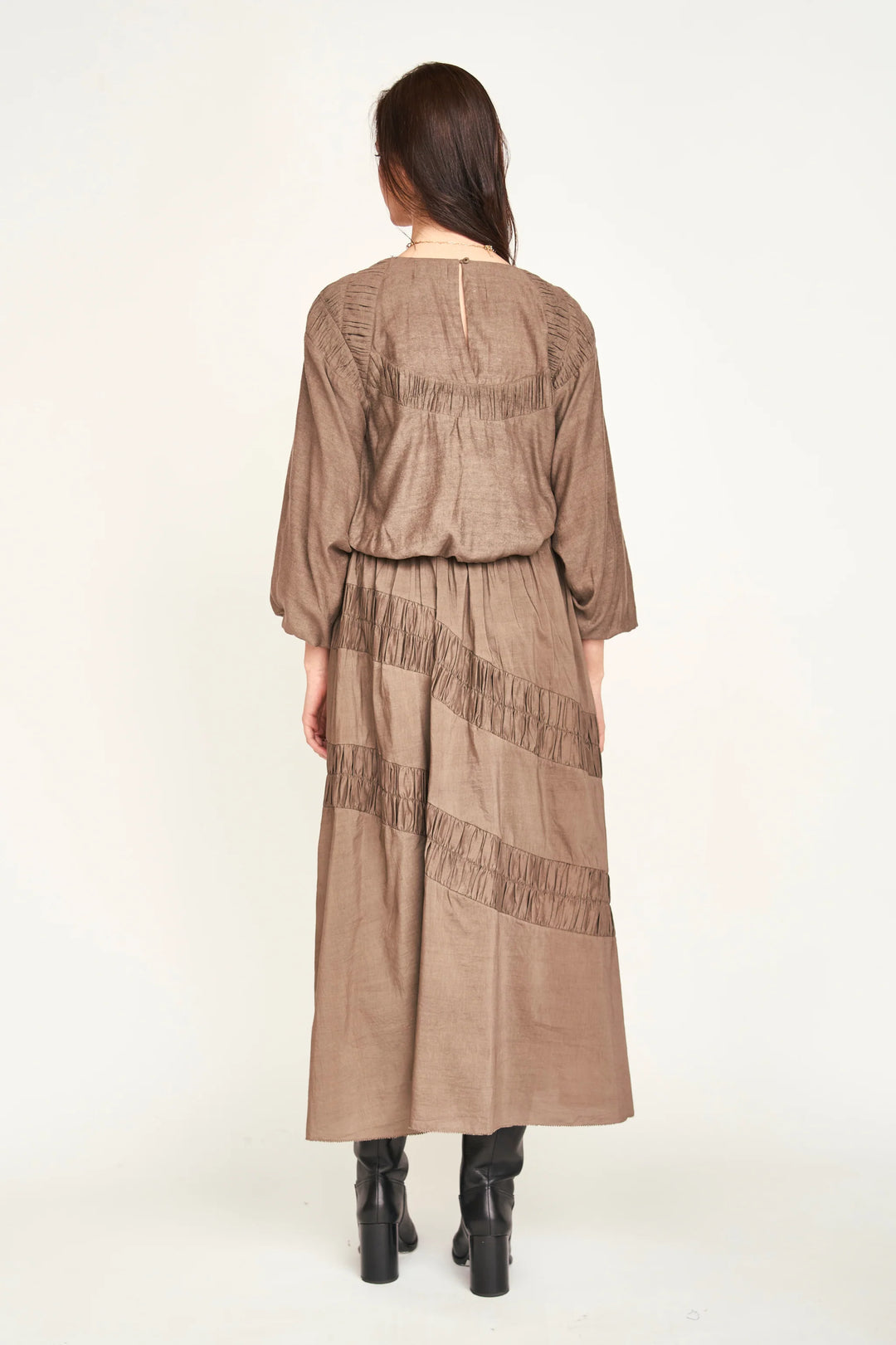 Verona Ruched Skirt - Walnut