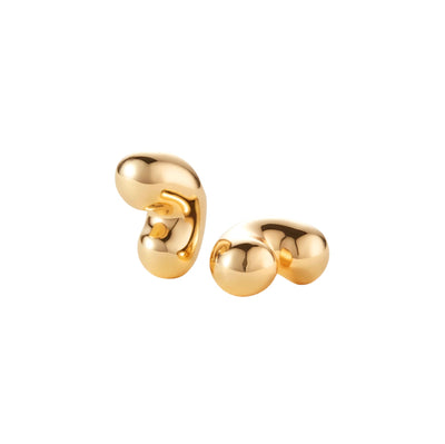 Eliza Puff Earrings - Gold