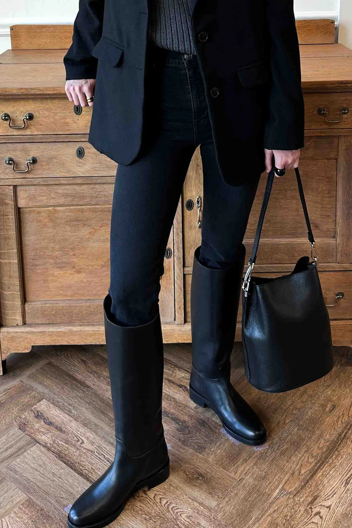 Atelier Equestrian Boot - Black Leather