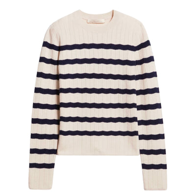 Estelle Sweater - Ecru/Navy