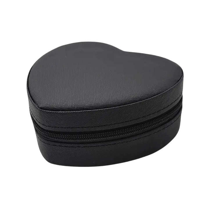 Portable Heart Jewelry Box - Black