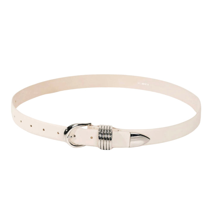 Hollyhock Leather - Ivory/Silver