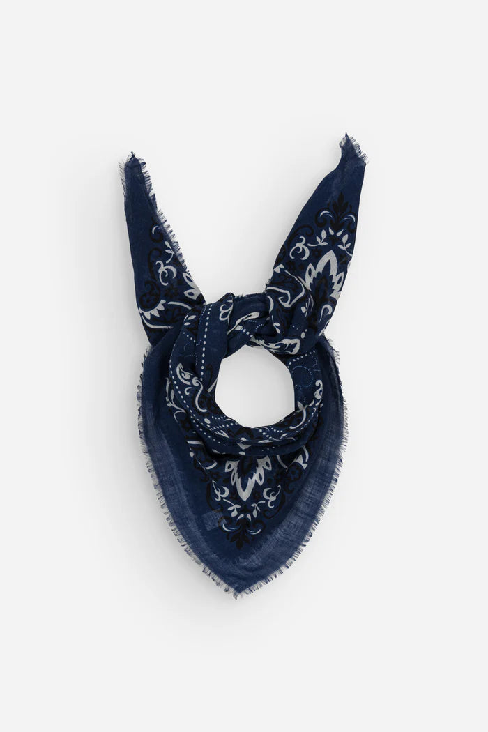 Large Bandana Scarf - Navy
