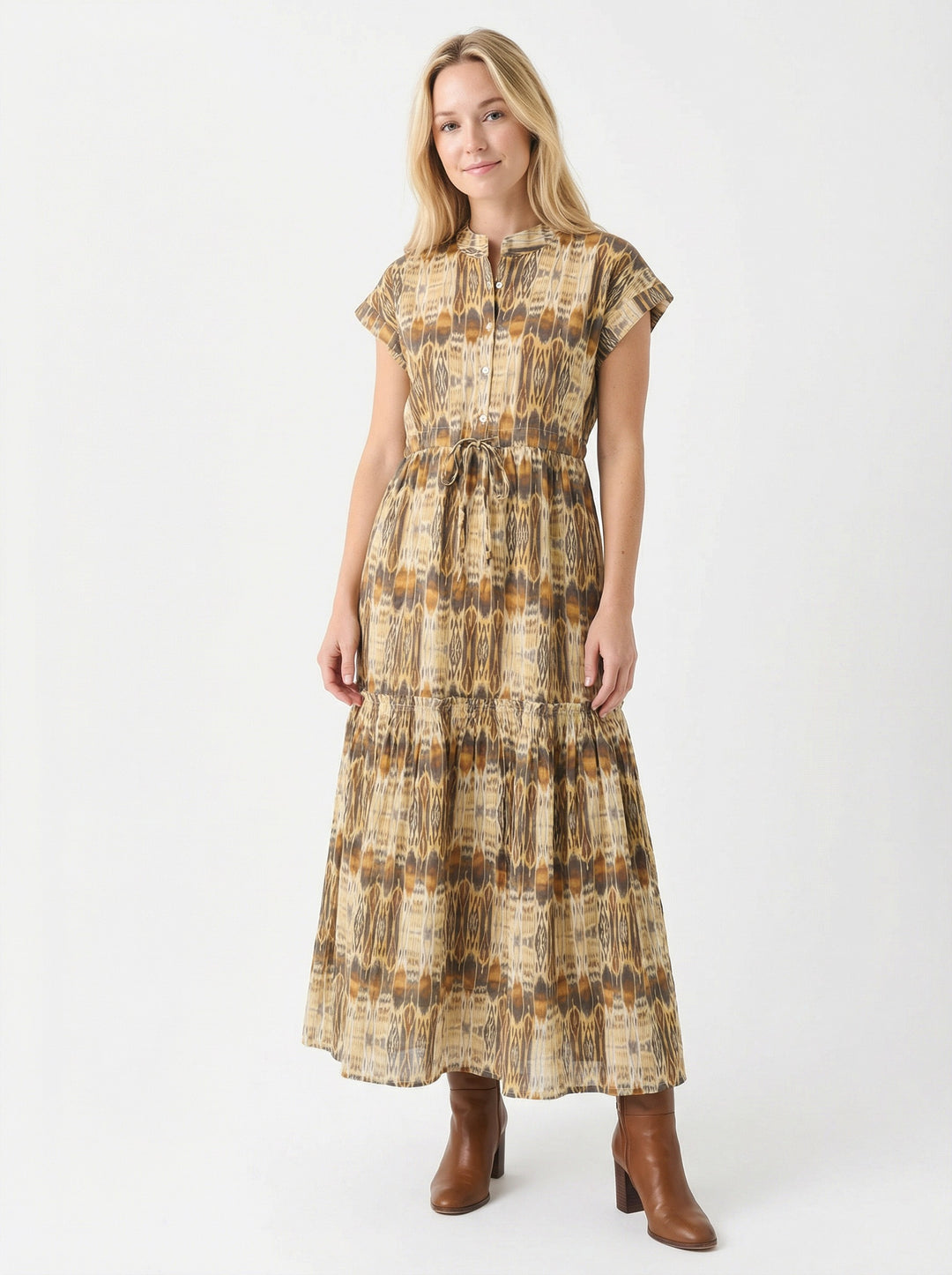 Mumi Midi Dress - Brown