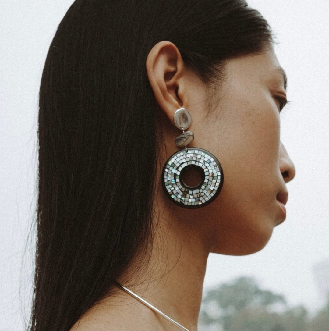 Isabella Earrings - Abalone Mix