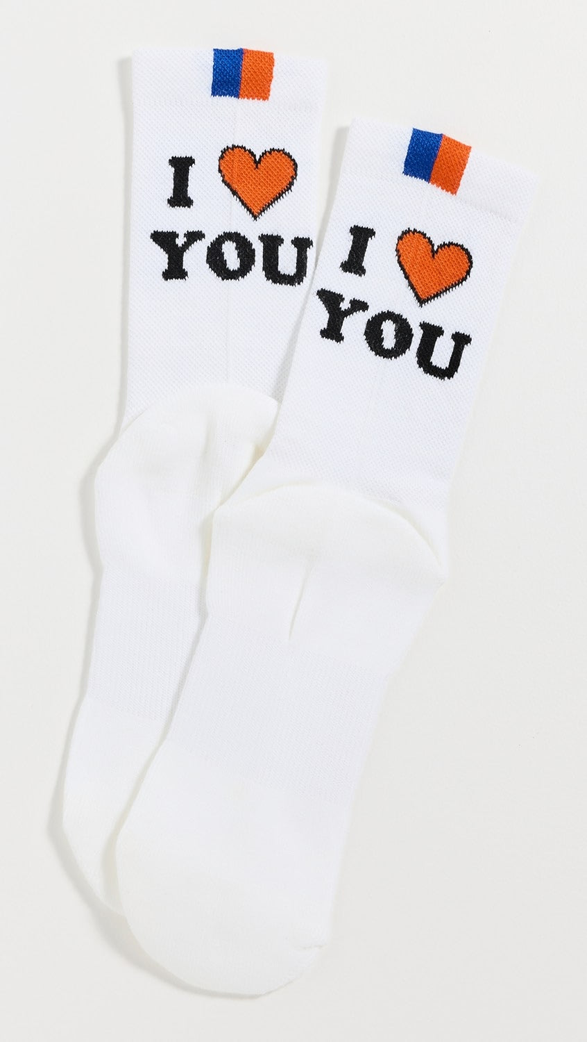 I Love You Sock - White