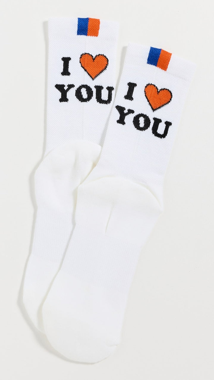 I Love You Sock - White