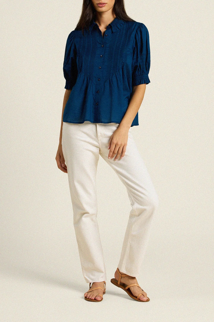 Jess Blouse - Laguna Navy