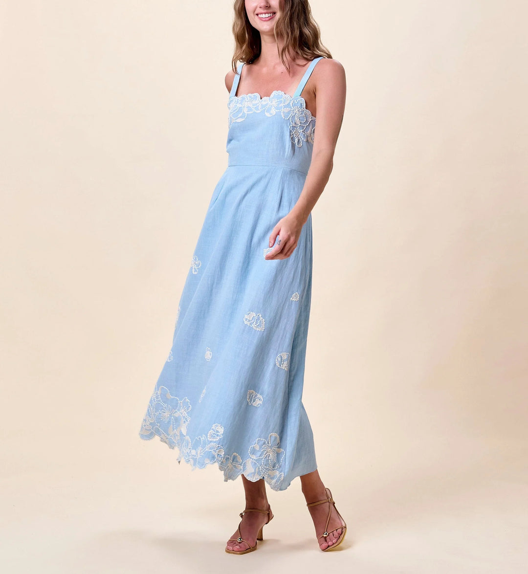 Marceline Midi Dress - Glacier Lake