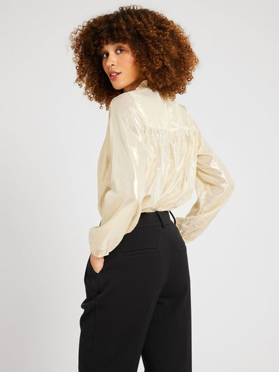 Francesca Top - Gold Lamé