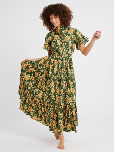 Victoria Dress - Emerald Bouquet